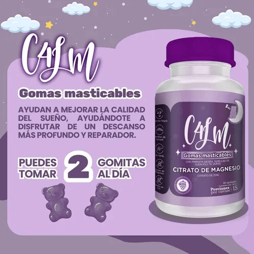 C4lm suplemento natural en gomas para conciliar el sueño