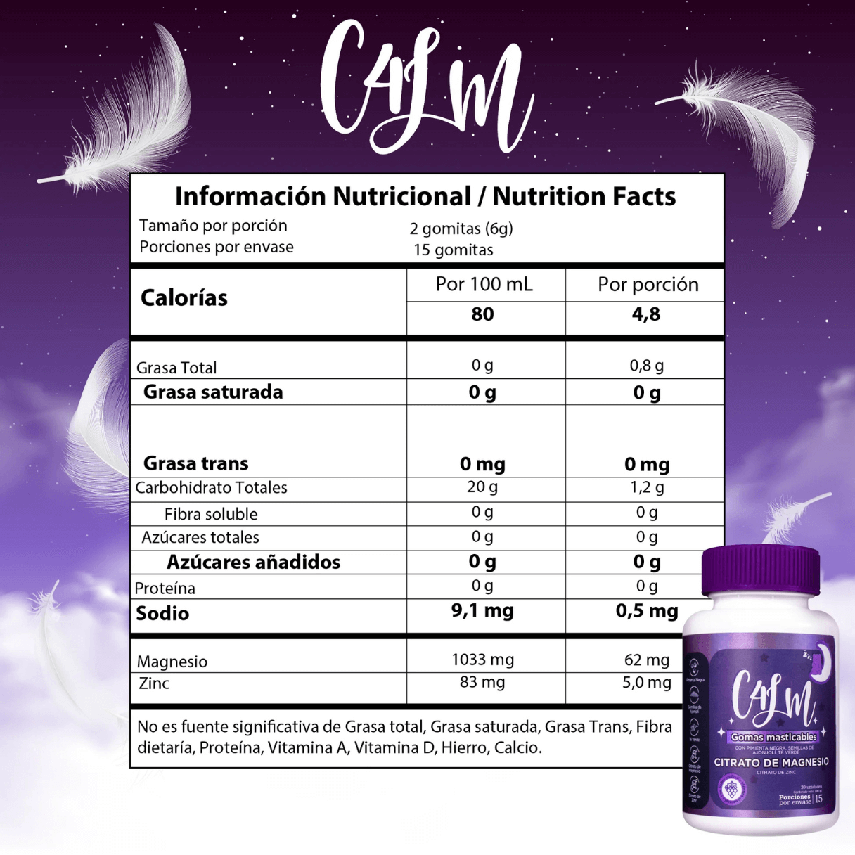 C4lm gomas relajantes para noches tranquilas y sin insomnio