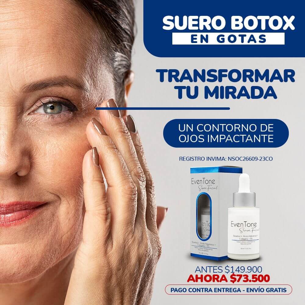 Detalle de la pipeta de Eventone con una gota del sérum facial