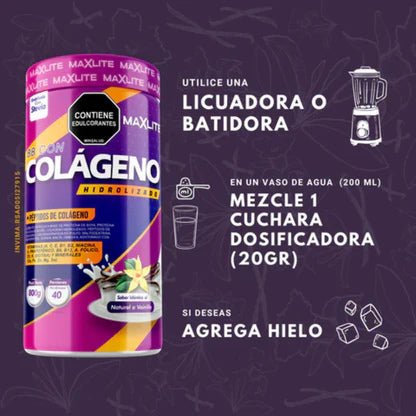 MaxLite Colágeno hidrolizado para cuidado integral del cuerpo