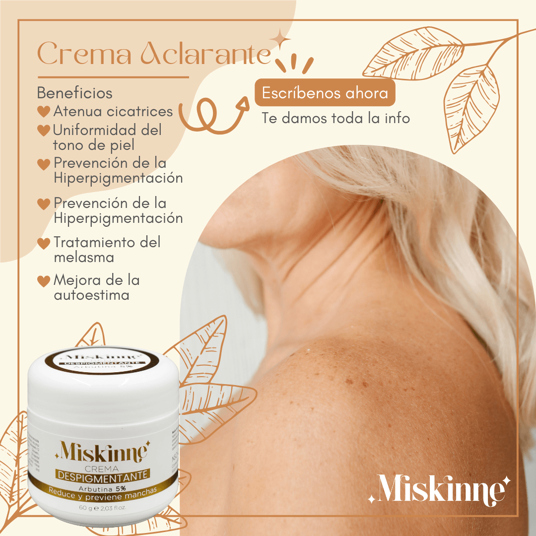 Etiqueta de Miskinne con ingredientes y modo de uso visible