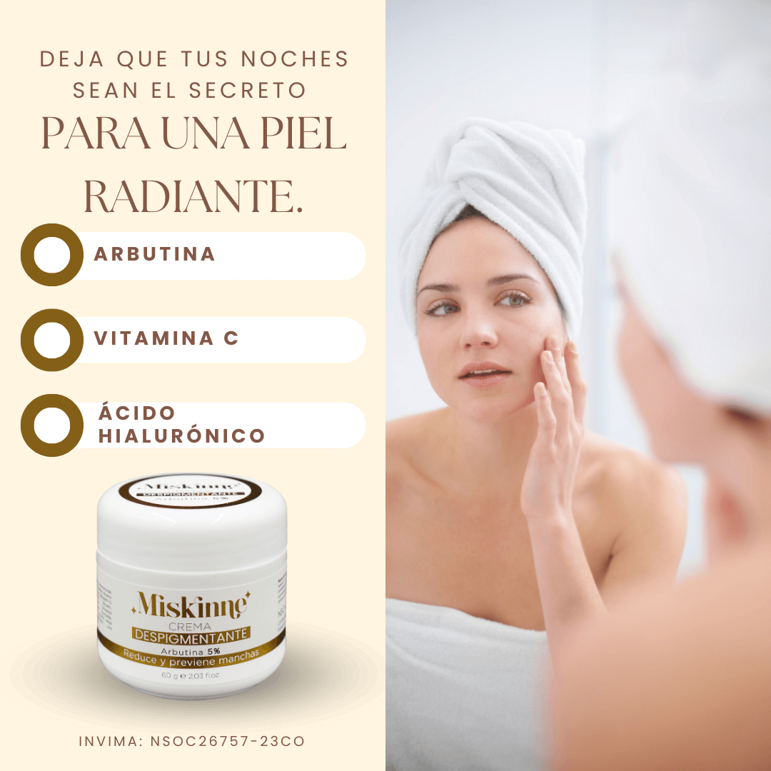 Miskinne crema despigmentante para unificar el tono y aportar luminosidad