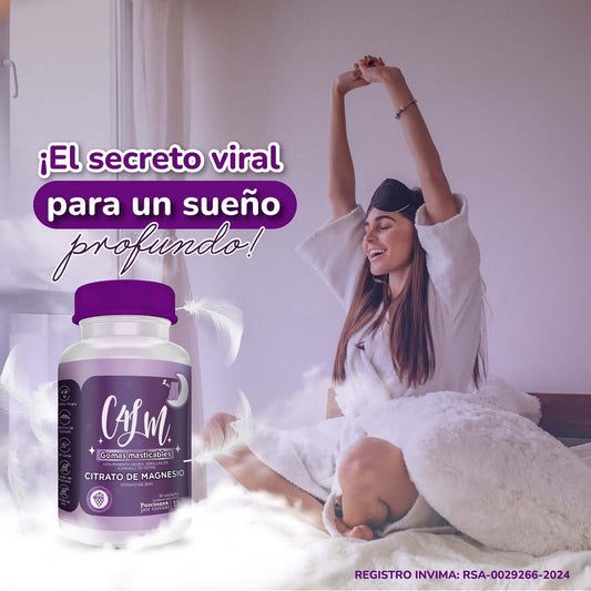 Envase de C4lm gomas para mejorar el sueño y descanso