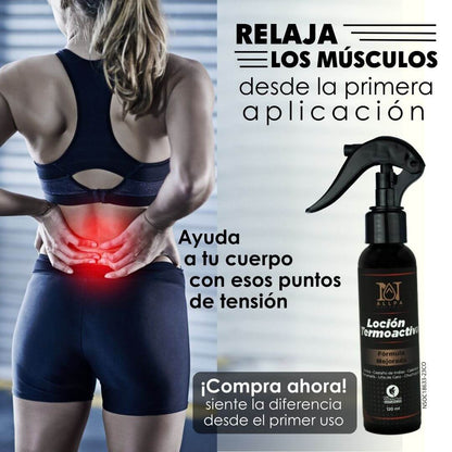 Loción Termoactiva con aroma herbal para masaje reconfortante