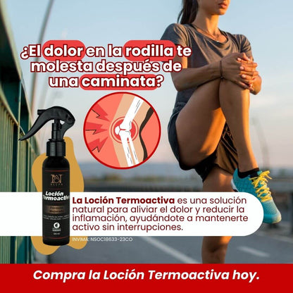Detalle del dosificador de la Loción Termoactiva para uso diario