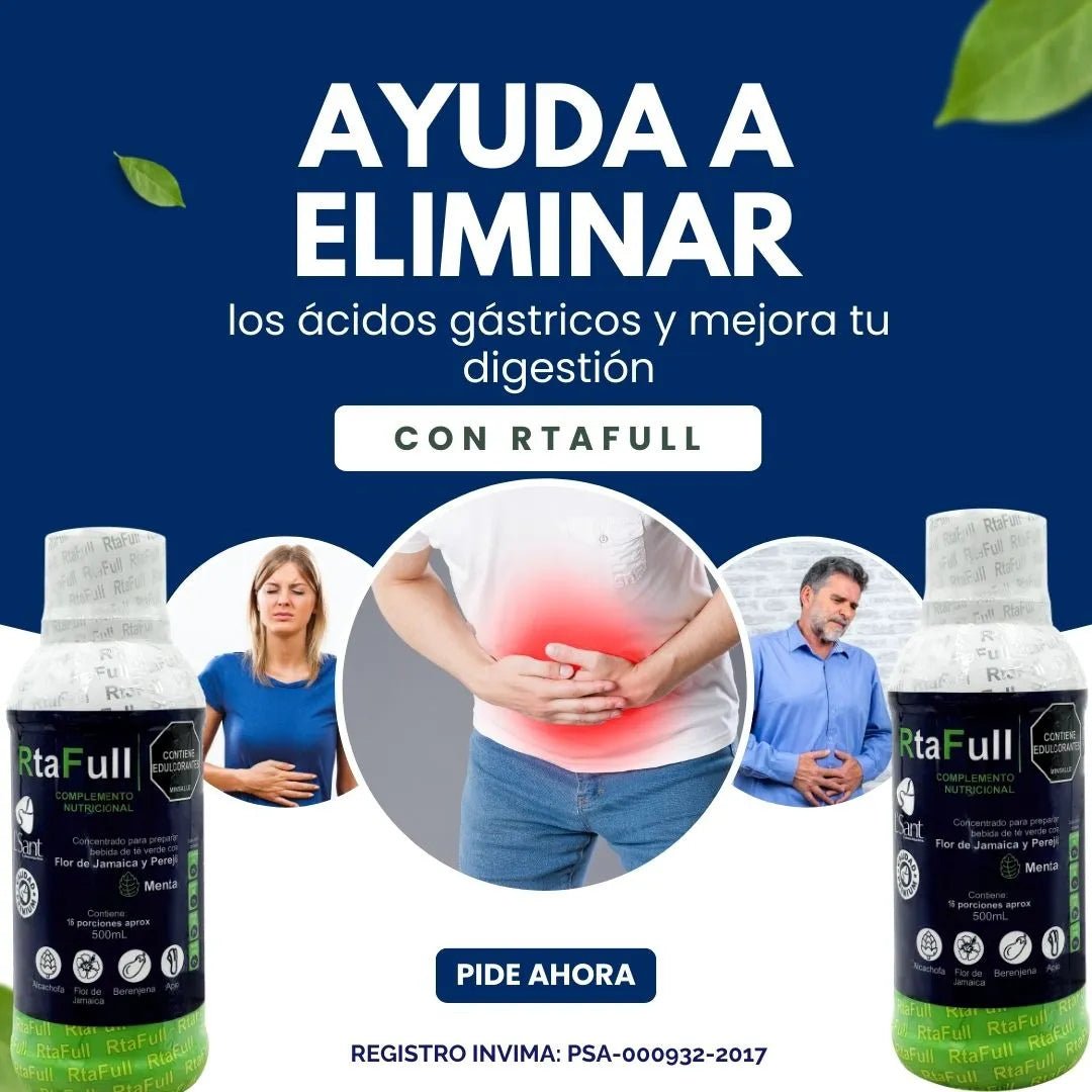 Ingredientes de Rtafull: linaza, espirulina, manzanilla y té verde