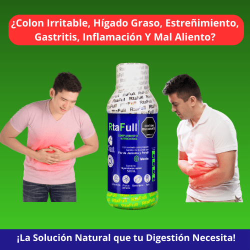 Rtafull suplemento natural para mejorar el tránsito intestinal y hígado graso